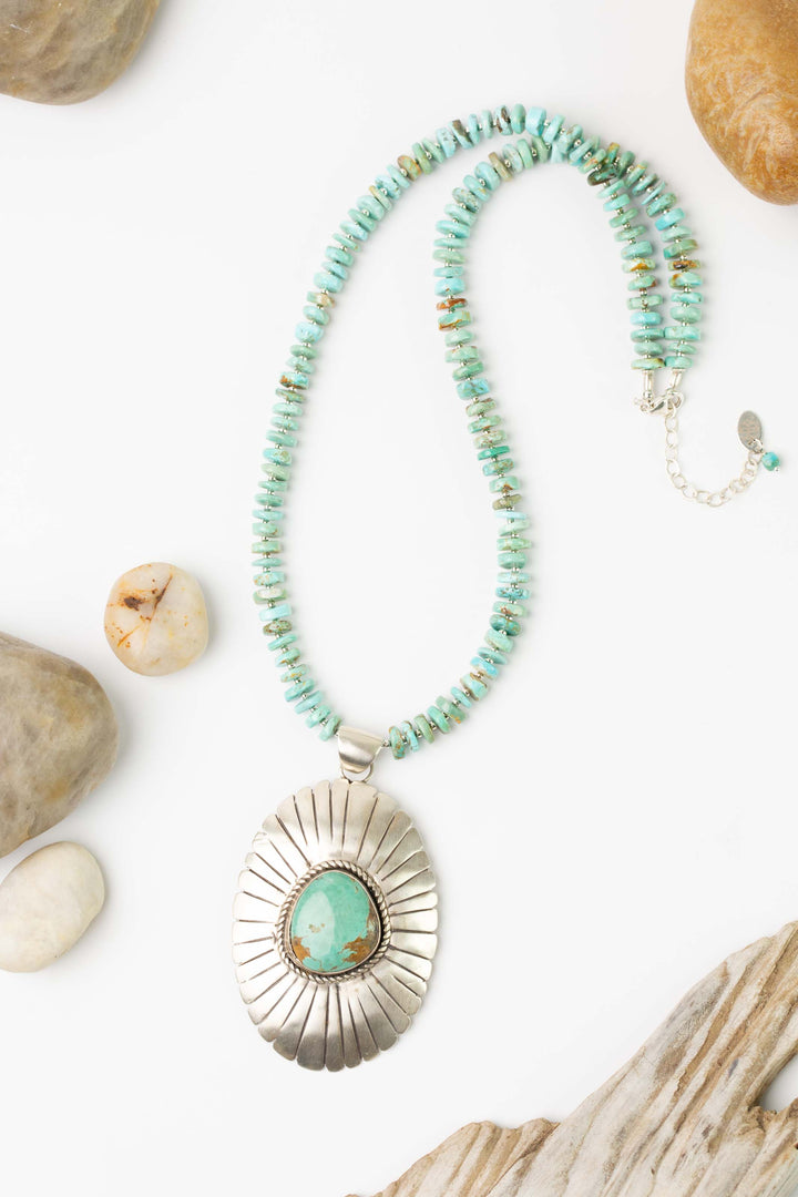 One Of A Kind 21.75-23.75" Royston Turquoise Statement Necklace