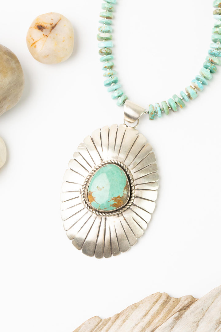 One Of A Kind 21.75-23.75" Royston Turquoise Statement Necklace