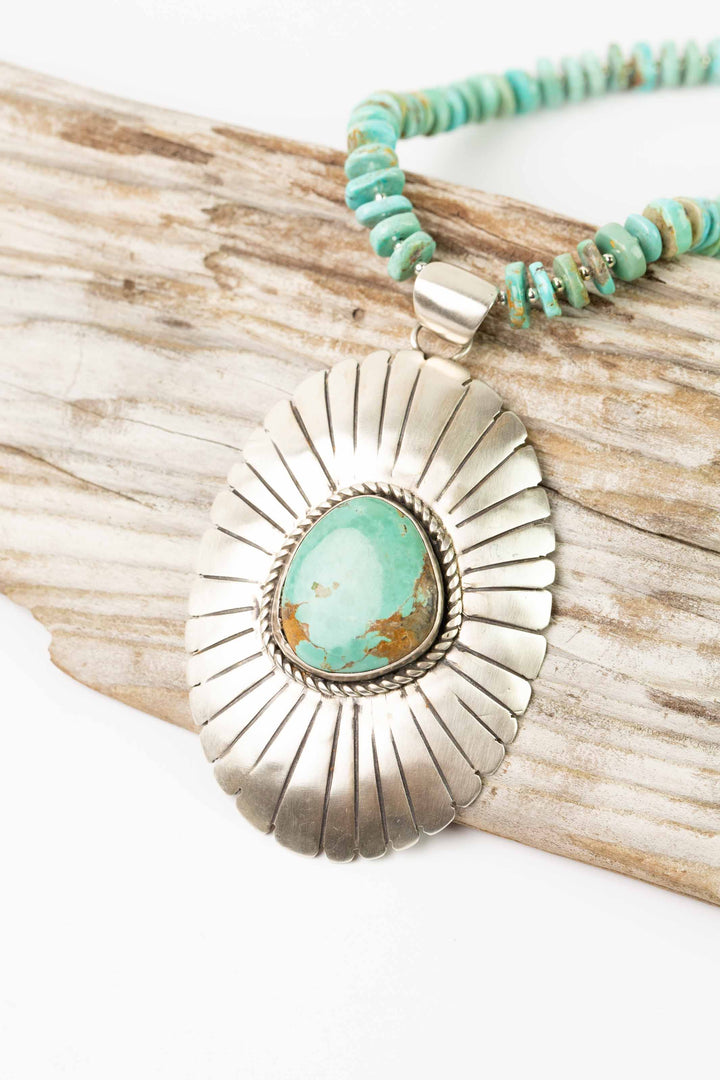 One Of A Kind 21.75-23.75" Royston Turquoise Statement Necklace