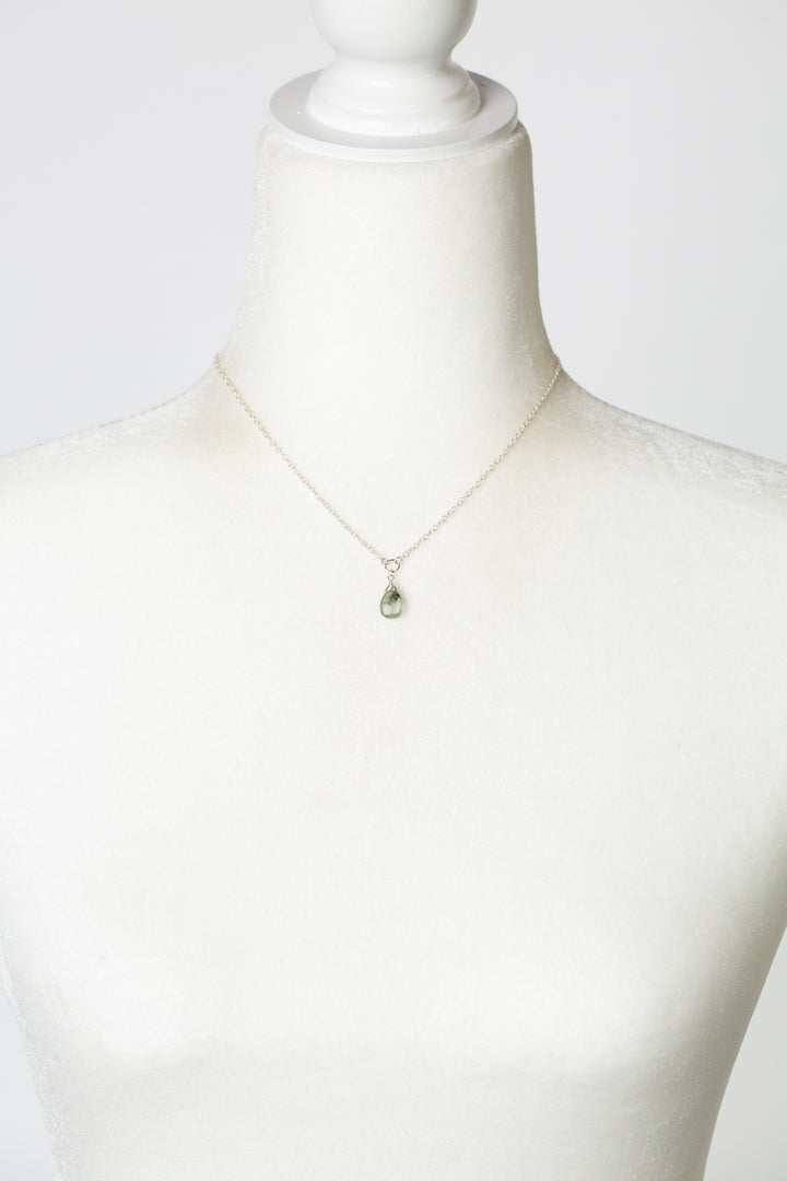 Pacifica 14.5-16.25" Faceted Chlorite Quartz Briolette Simple Necklace