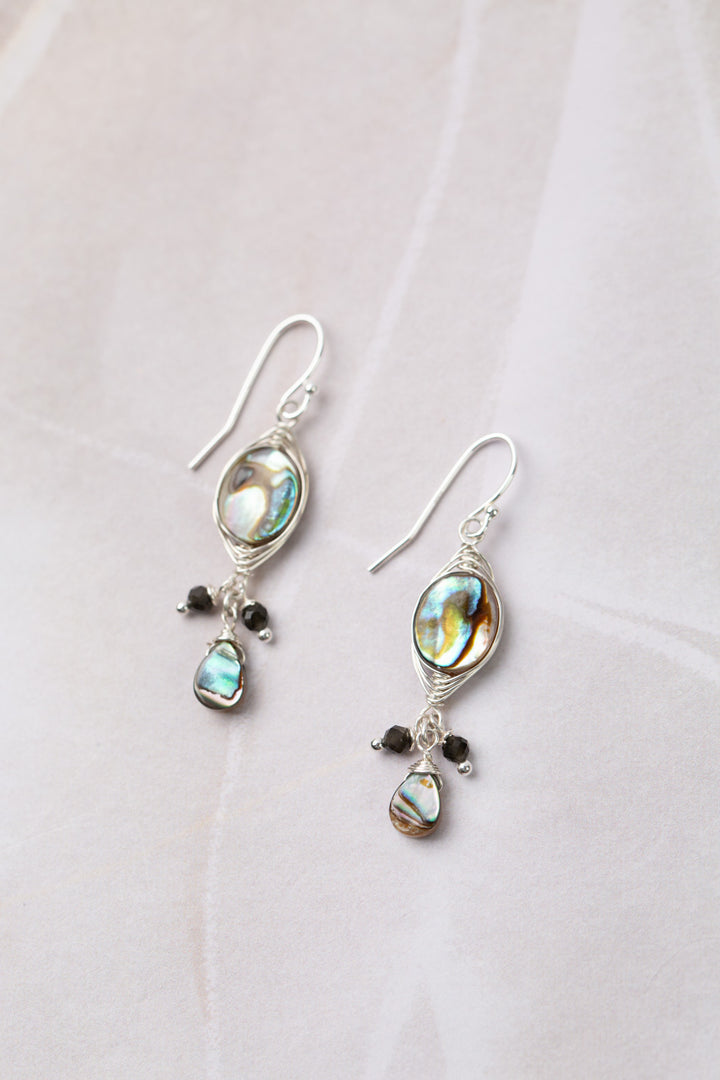 Promise Cat's Eye With Abalone Herringbone Earrings