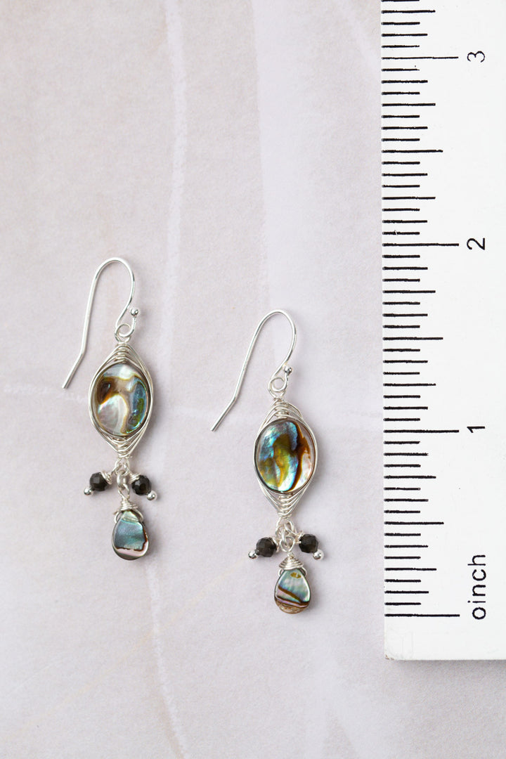 Promise Cat's Eye With Abalone Herringbone Earrings