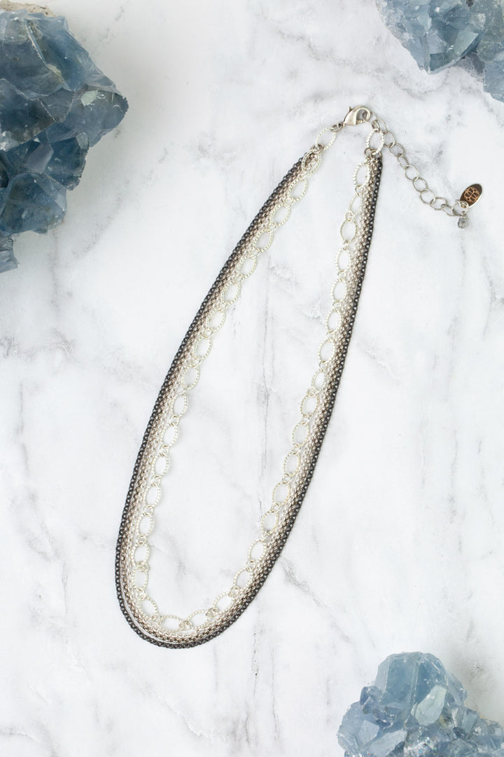 Reflections 16-18" Mixed Metal Multistrand Necklace