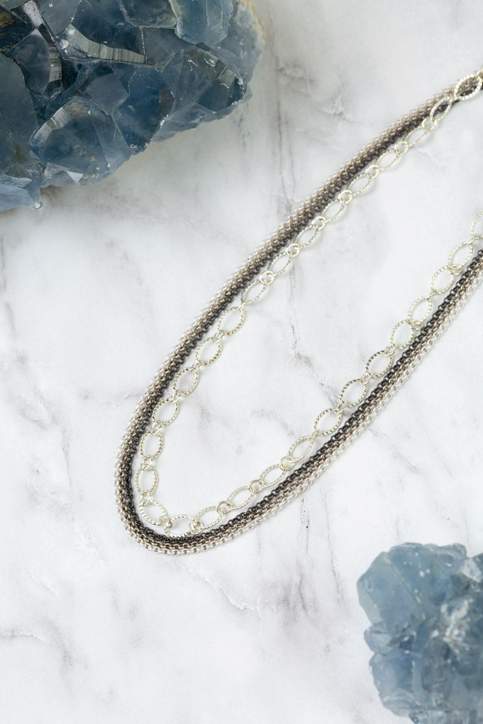 Reflections 16-18" Mixed Metal Multistrand Necklace