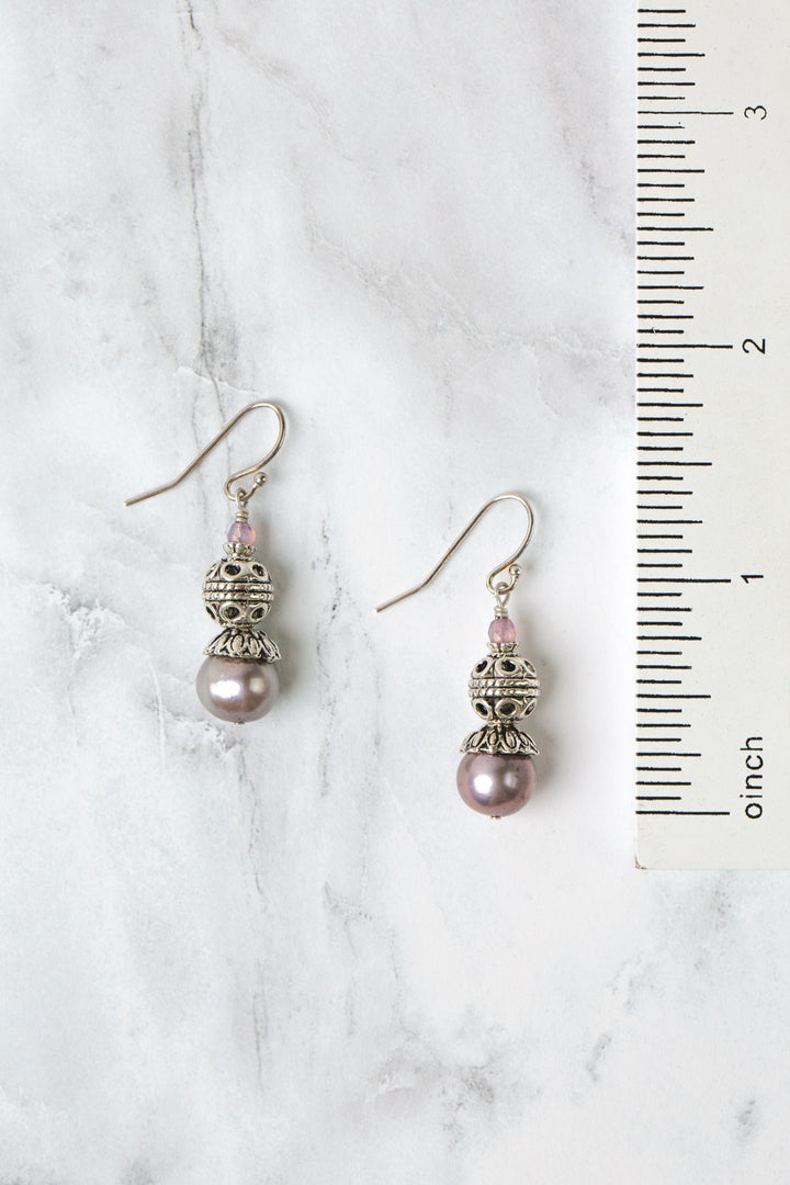 Reflections Pearl, Czech Glass Simple Earrings