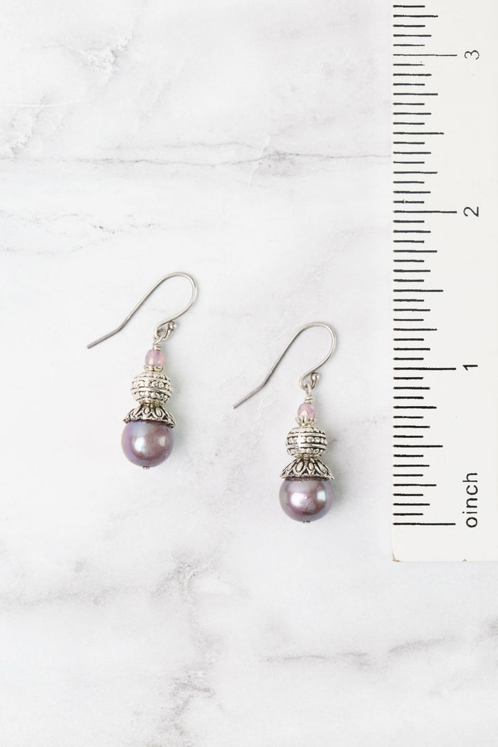 Reflections Pearl, Czech Glass Simple Earrings