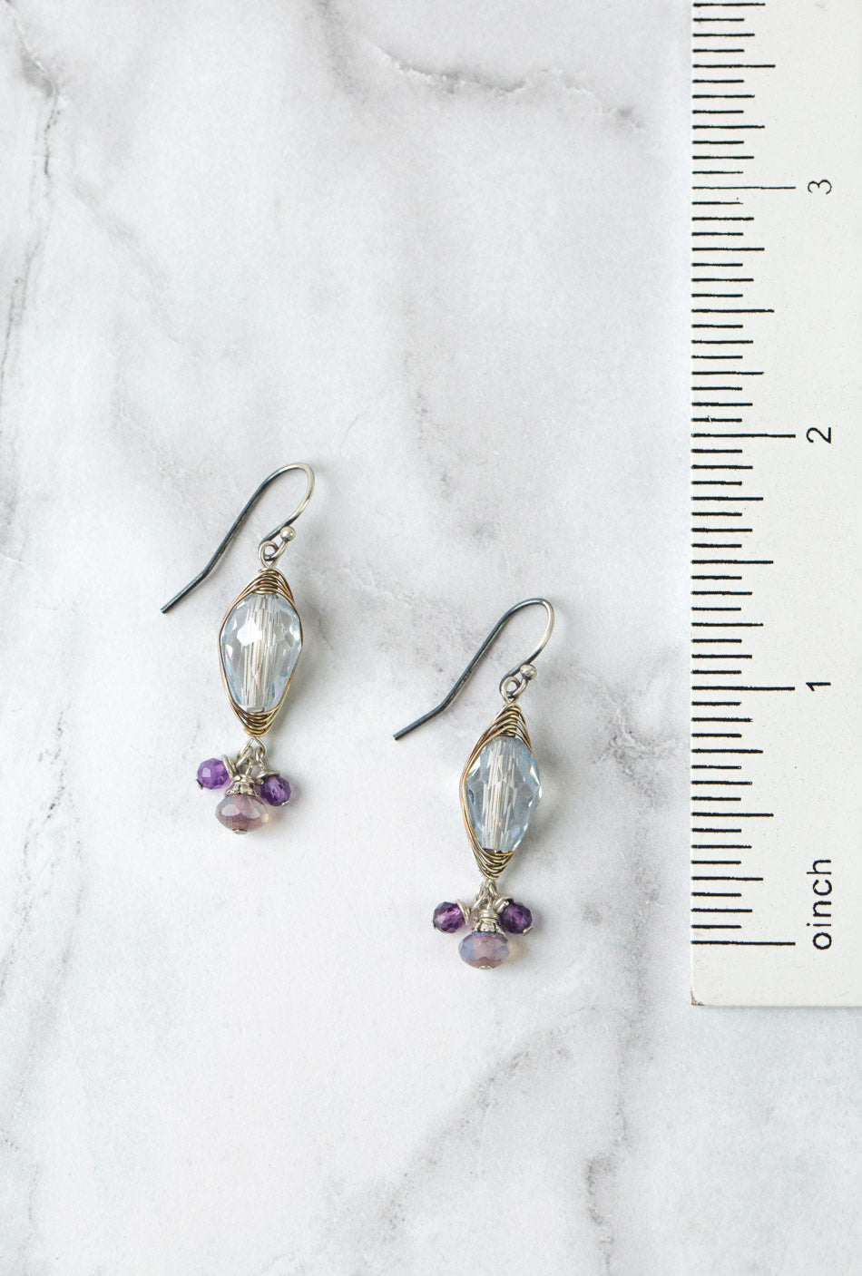 Reflections Crystal Herringbone Earrings