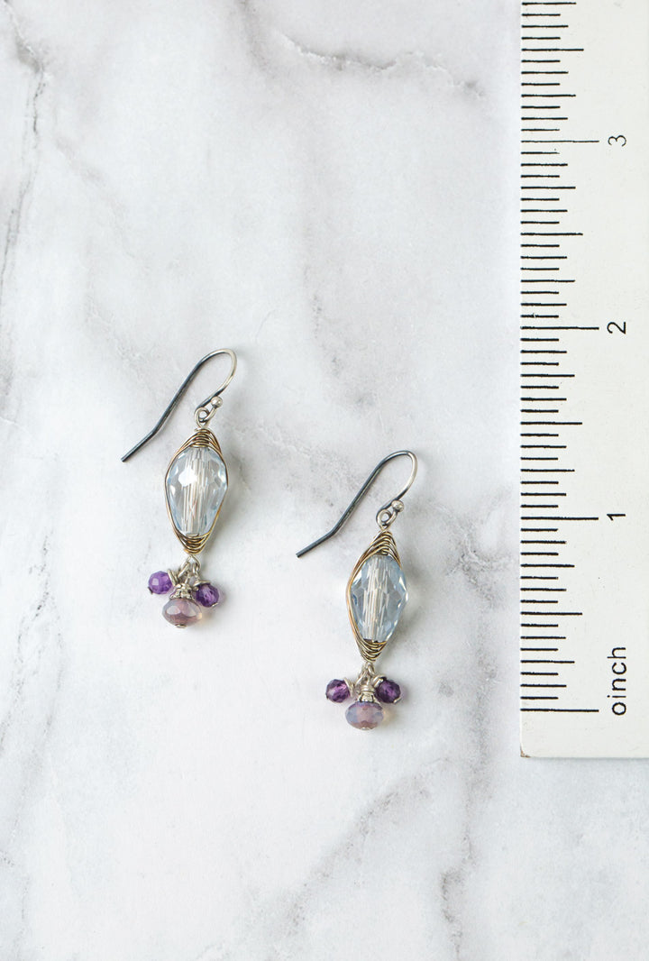 Reflections Crystal Herringbone Earrings
