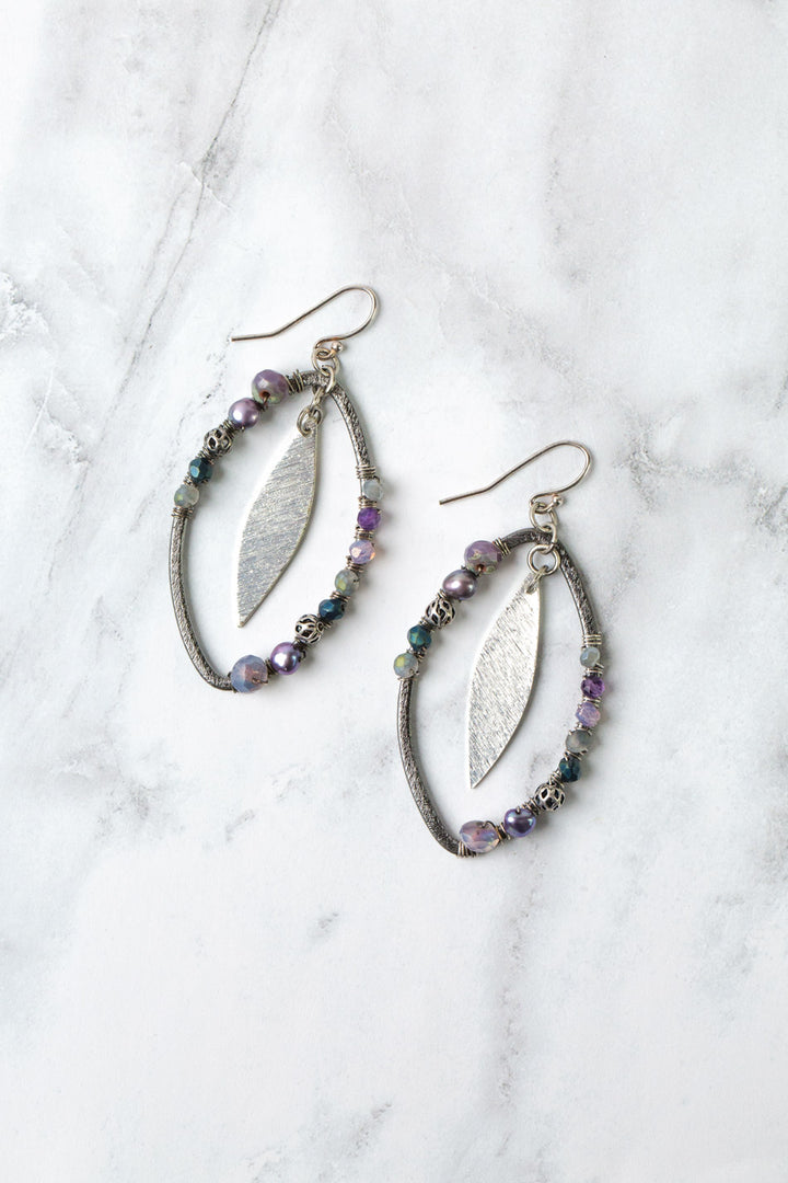 Reflections Czech Glass, Crystal, Freshwater Pearl Statement Earrings
