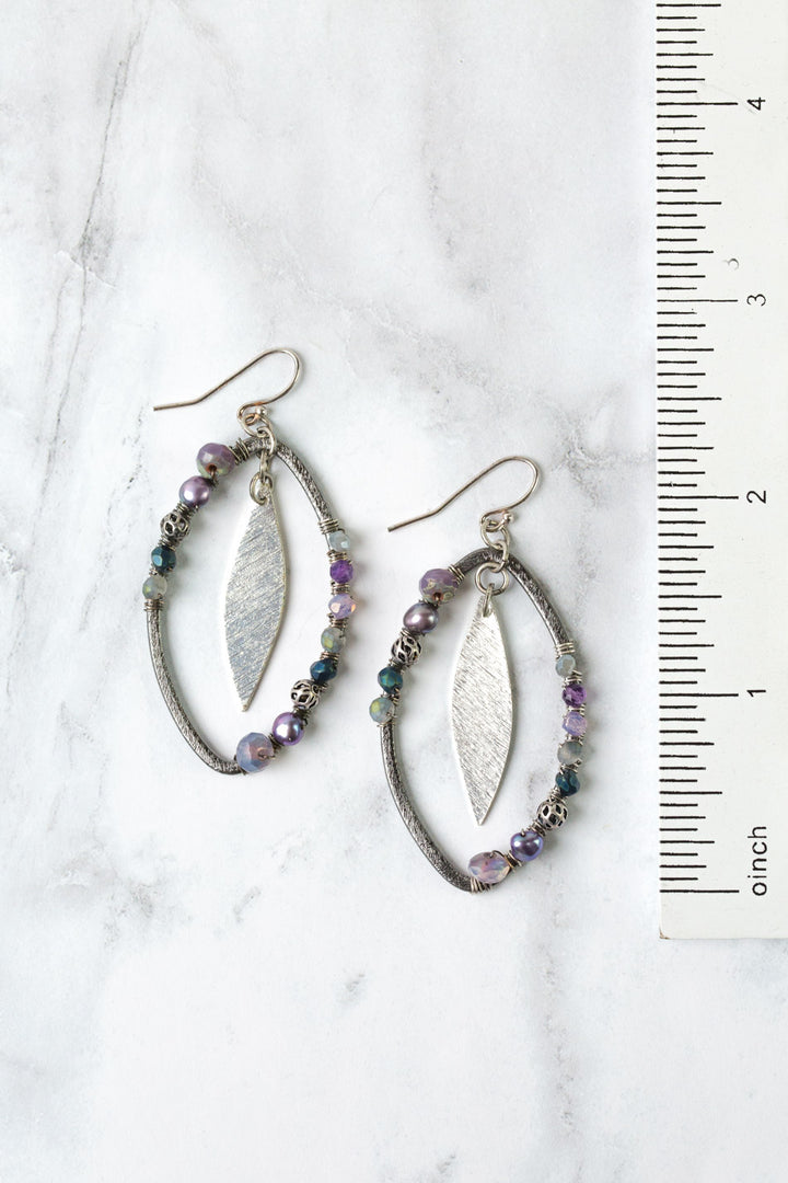 Reflections Czech Glass, Crystal, Freshwater Pearl Statement Earrings