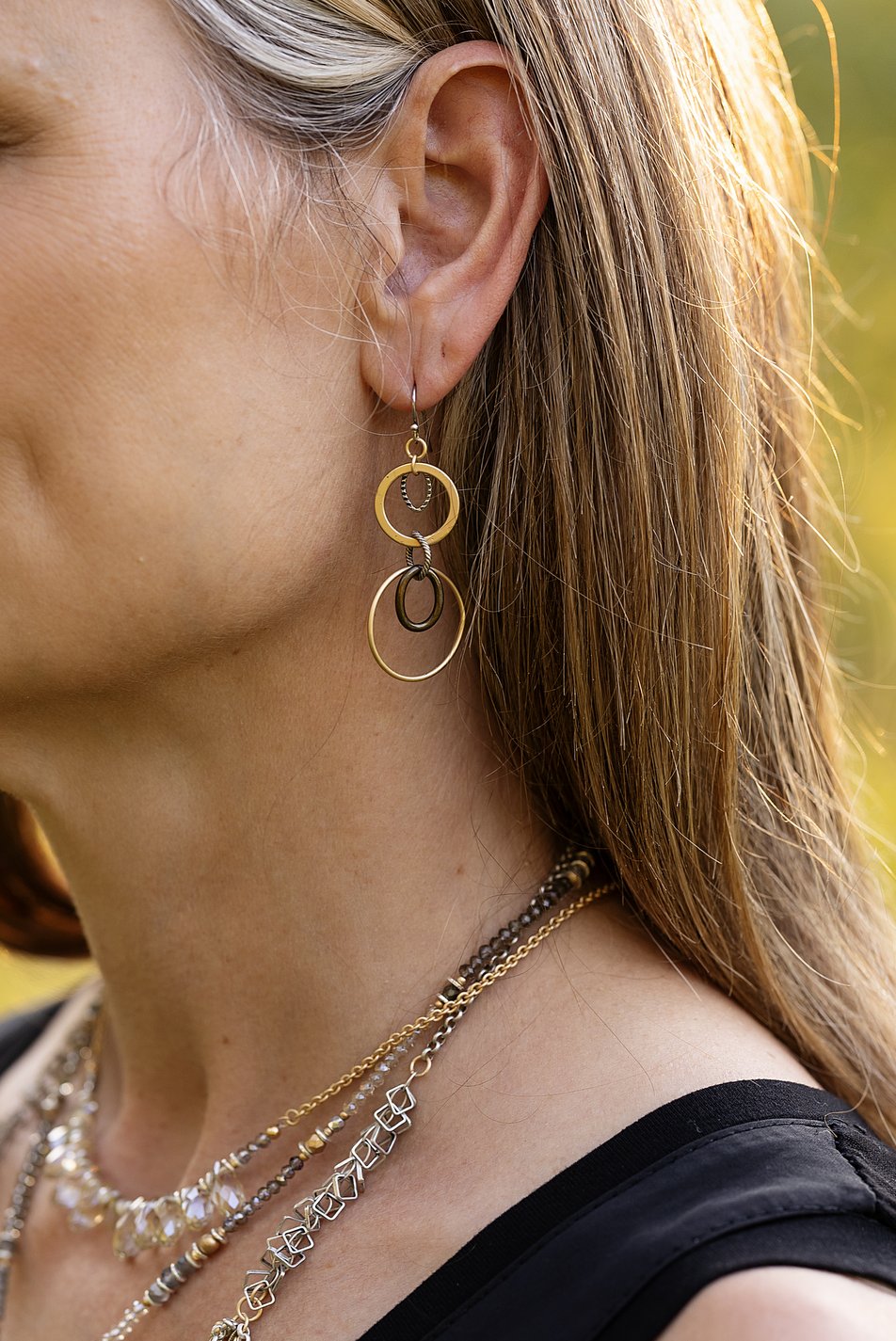 Silver & Gold Statement Earrings