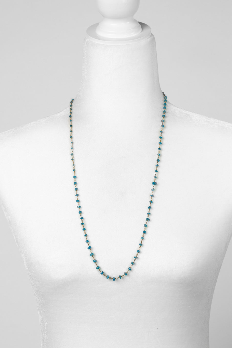 Starry Night 29-31" Blue Apatite Simple Necklace