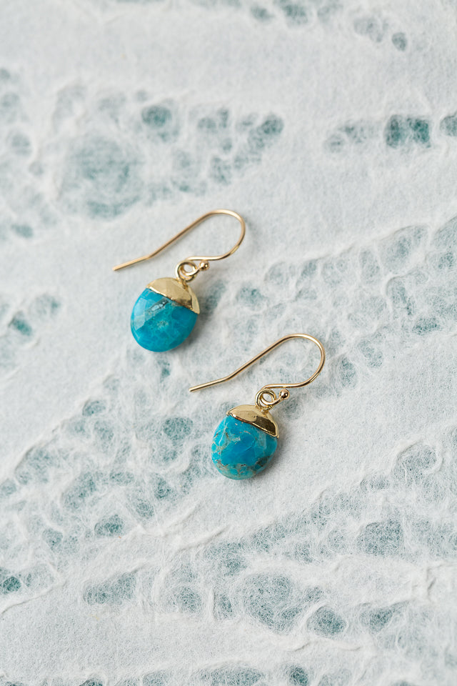 Surrender Turquoise Simple Earrings