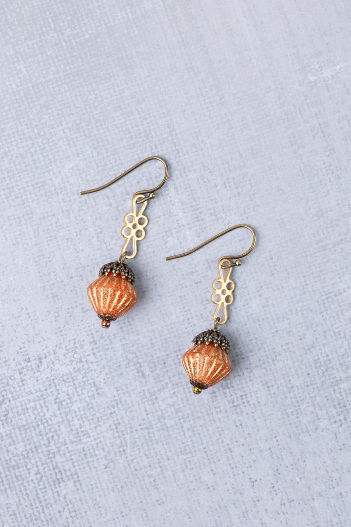 Sacred Heart Czech Glass Simple Earrings