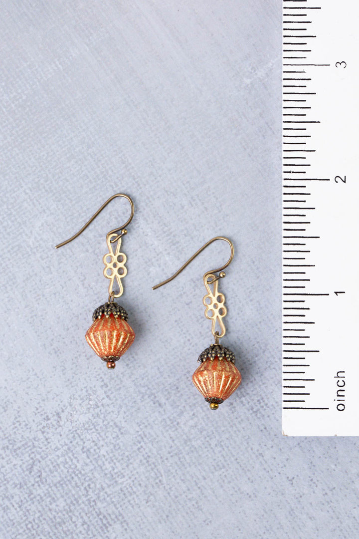 Sacred Heart Czech Glass Simple Earrings