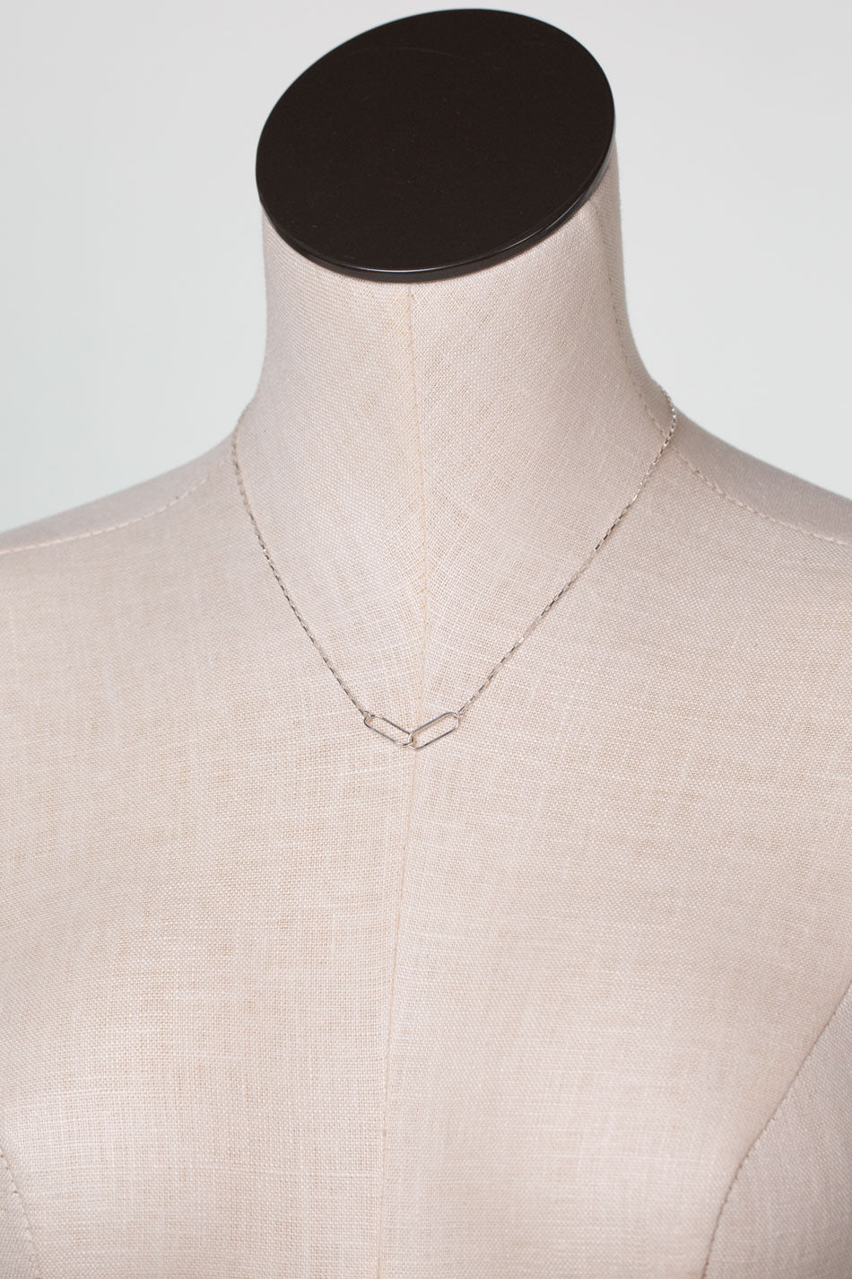 Simplicity 16-18" Silver Two Link Simple Necklace