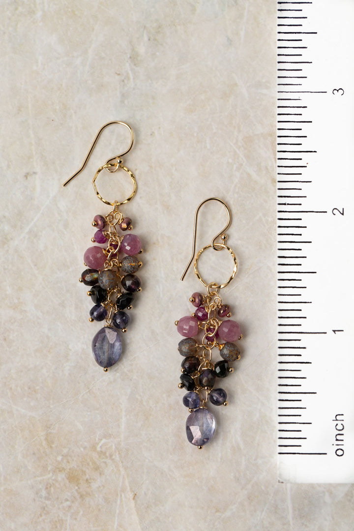 True Colors Topaz, Ruby, Iolite Statement Earrings