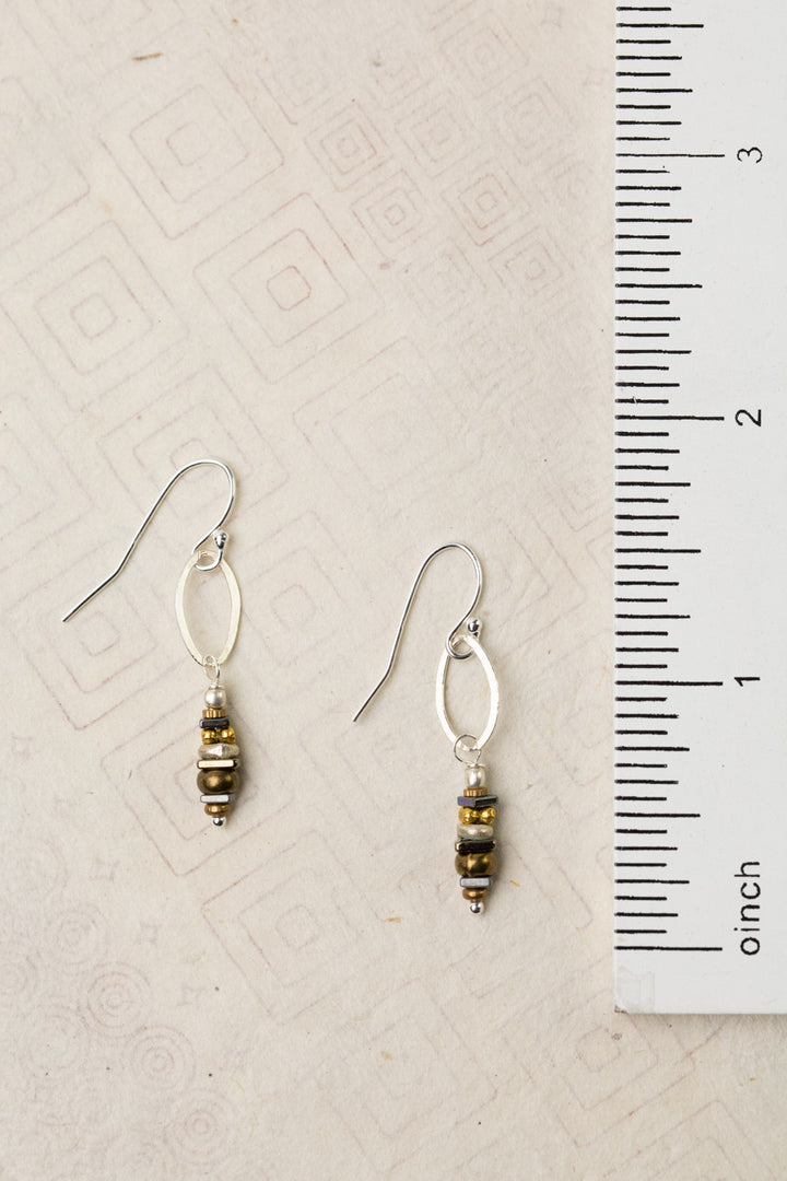 Thrive Czech Glass And Hematite Simple Earrings