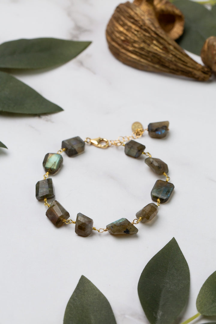 Verdant 7.5-8.5" Labradorite Simple Bracelet