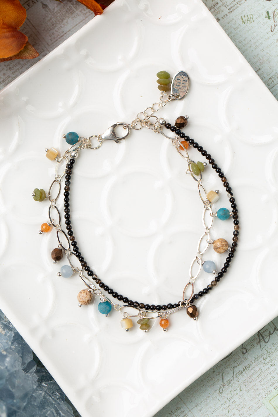 Vitality 7.5-8.5" Agate Multistrand Bracelet