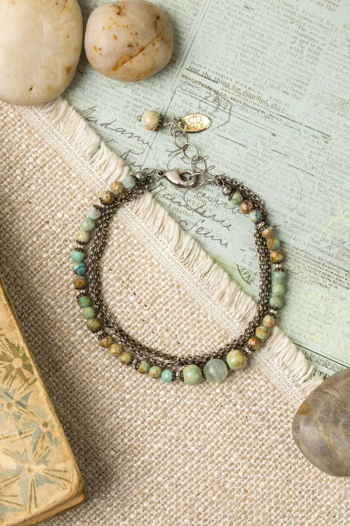 Wisdom Within 7.5-8.5" Jasper Multistrand Bracelet