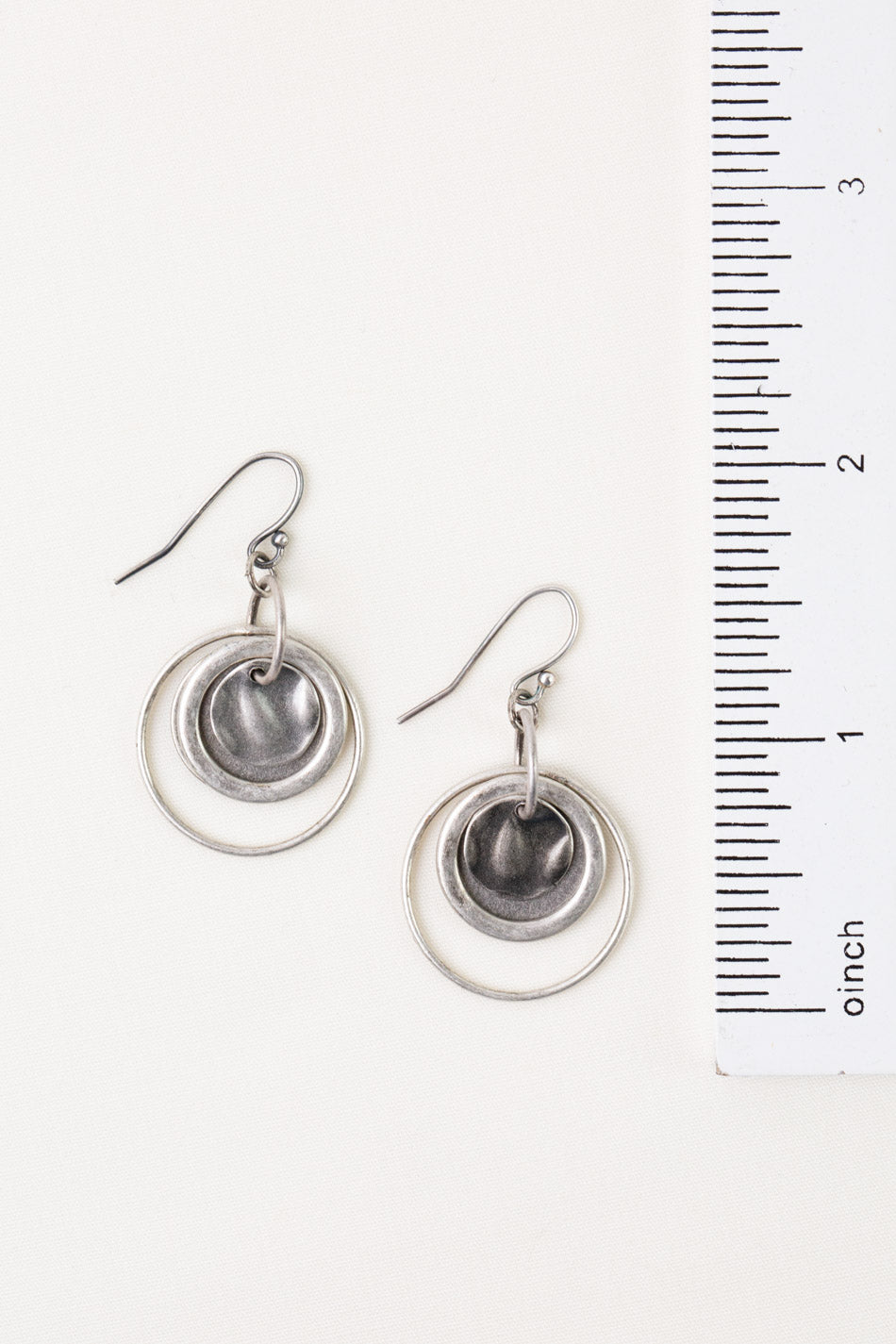 Windsor Castle Antique Silver Findings Hoop Earrings