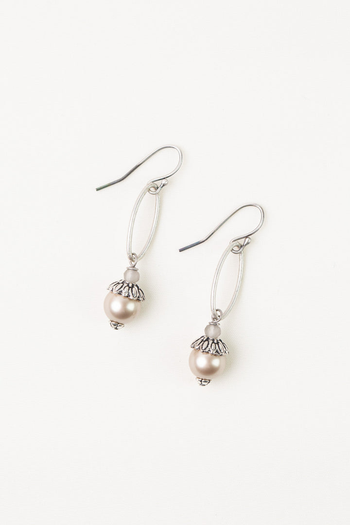 Windsor Castle Swarovski Pearl Dangle Earrings