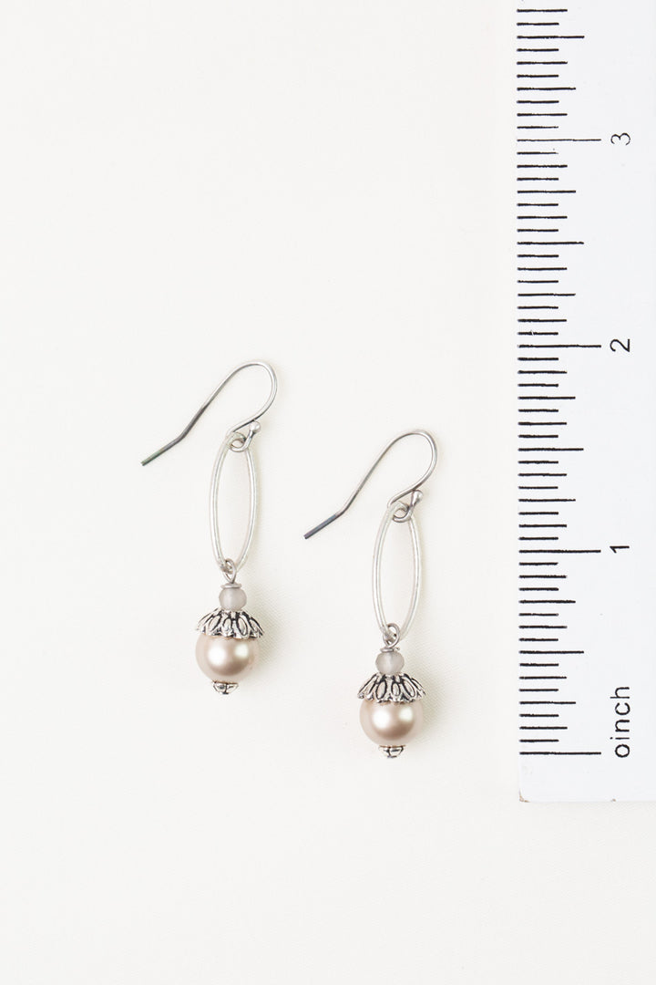 Windsor Castle Swarovski Pearl Dangle Earrings