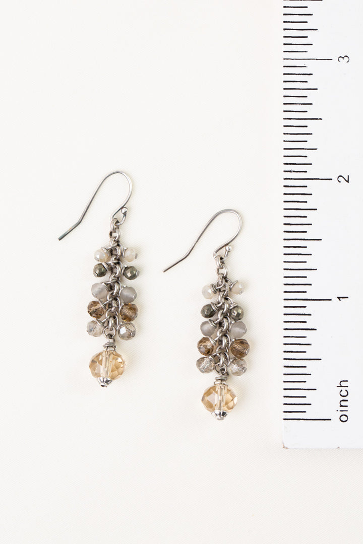 Windsor Castle Crystal, Pyrite Cluster Earrings