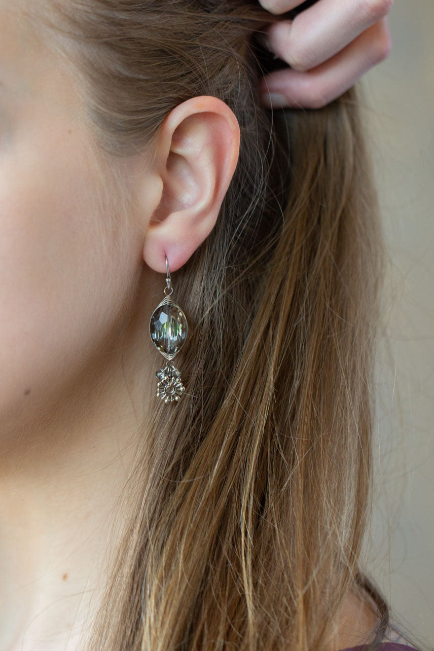 Windsor Castle Crystal Herringbone Earrings