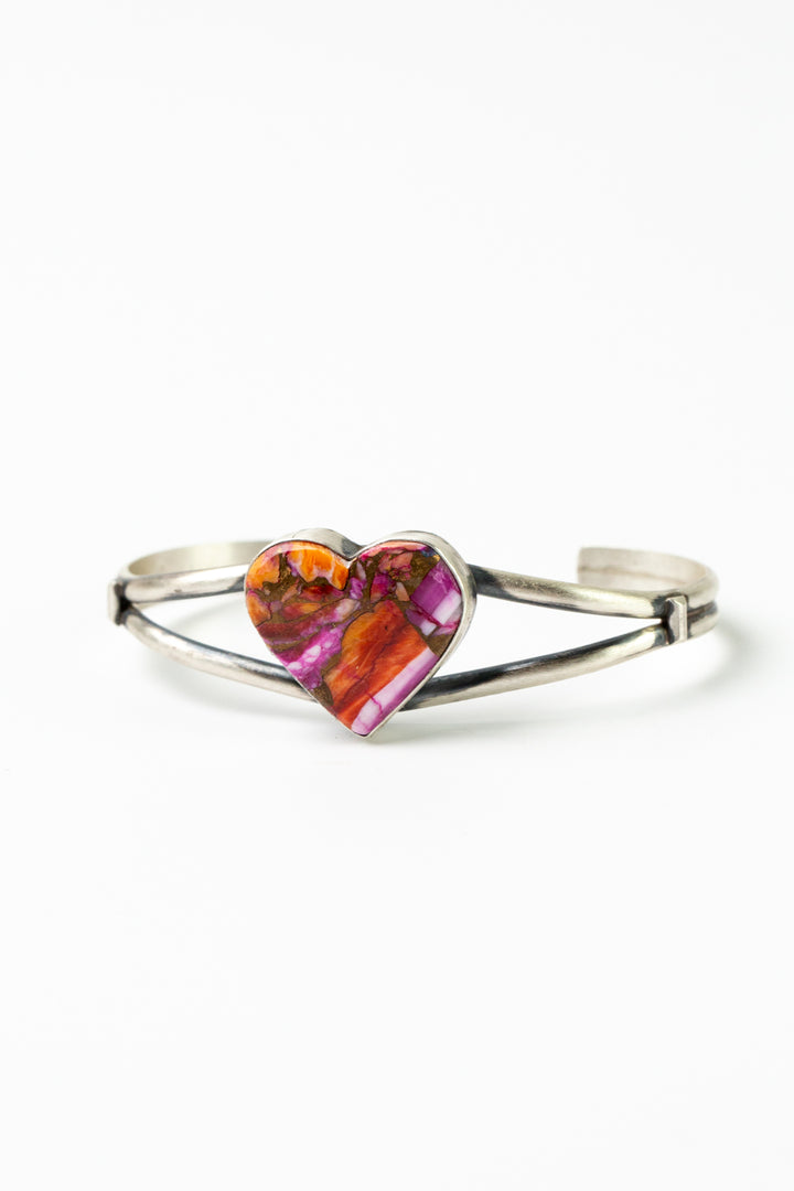 D. S. 6.5" Pink Dahlia Statement Bracelet