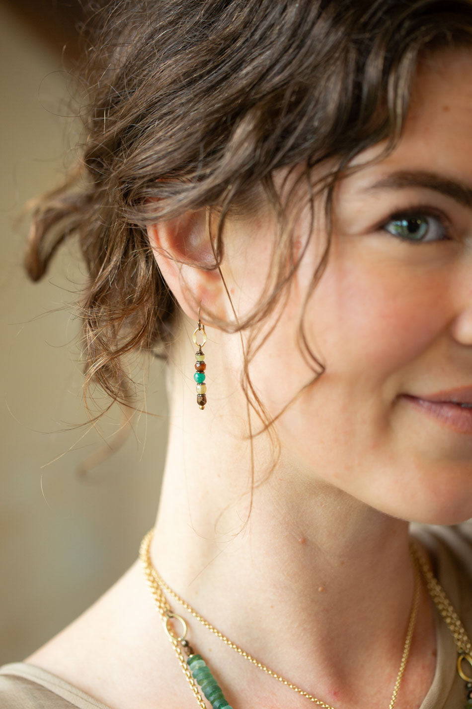 Atlas Czech Glass Simple Earrings