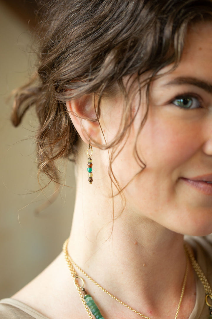Atlas Czech Glass Simple Earrings