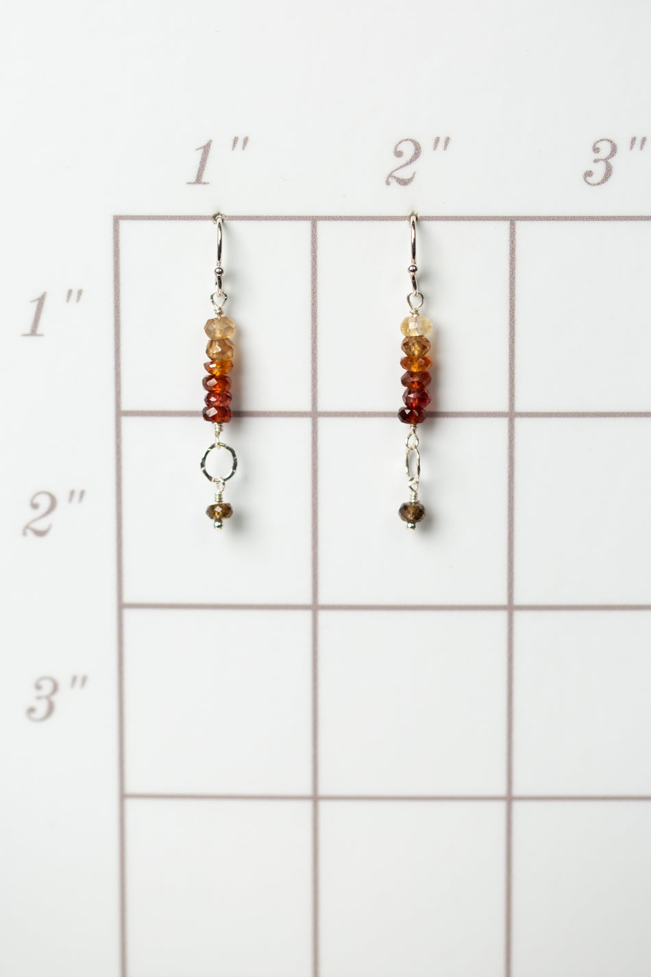 Birthstone September Silver Sapphire Dangle Earrings