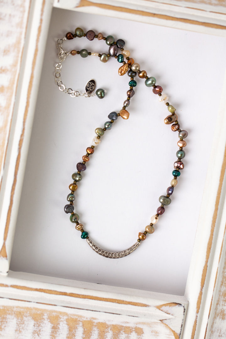 Imperfect Perfection 15.5-17.5" Colorful Freshwater Pearl Simple Necklace