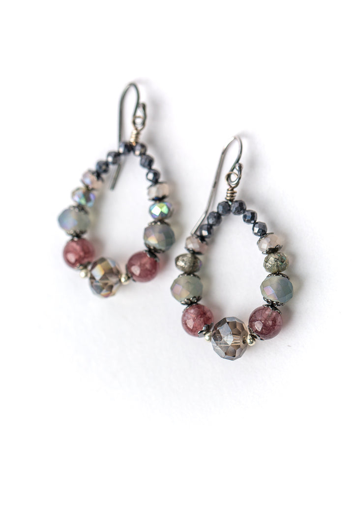 Reflections Crystal & Gemstone Hoop Earrings