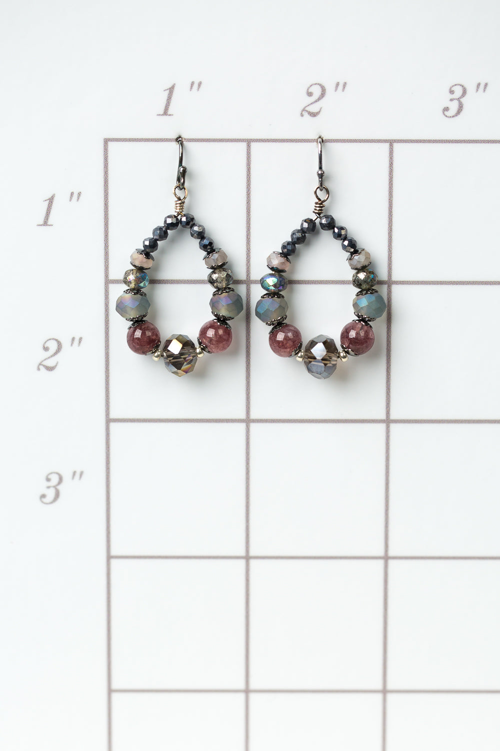 Reflections Crystal & Gemstone Hoop Earrings