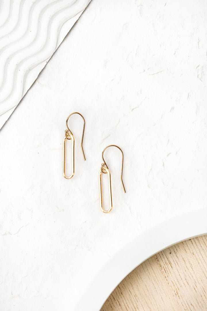 Simplicity Gold Paperclip Simple Earrings